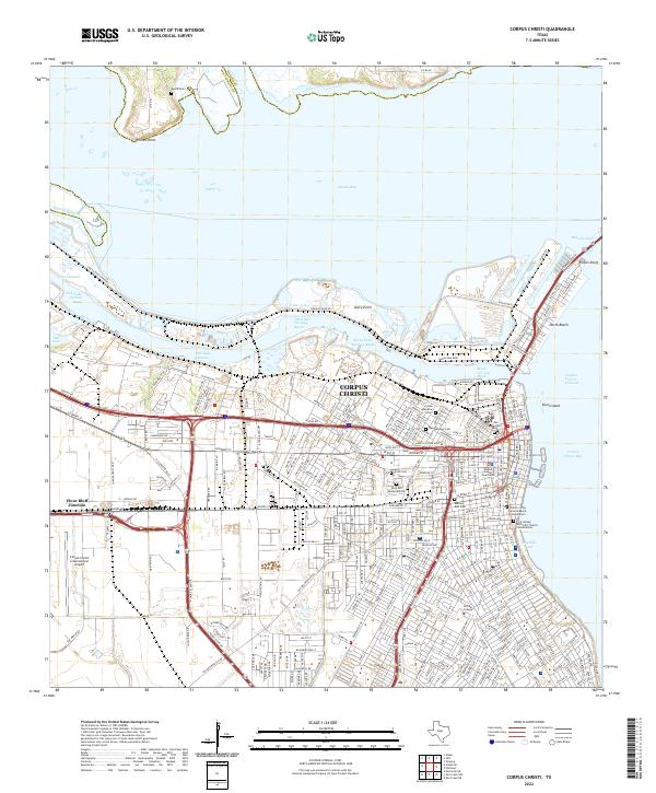 Corpus Christi 2022 topographic map thumbnail