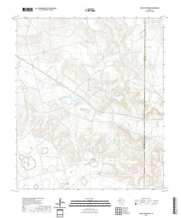 Currie Reservoir topographic map thumbnail