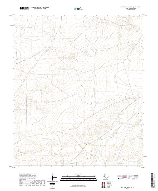 Deep Well Ranch SE 2022 topographic map thumbnail