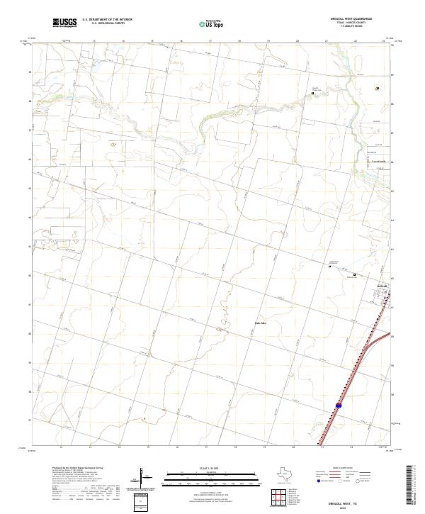 Driscoll West 2022 topographic map thumbnail