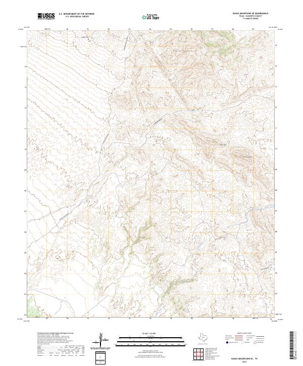 Eagle Mountains SE 2023 topographic map thumbnail