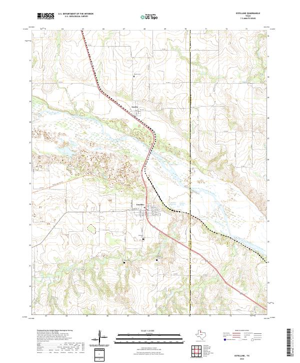 Estelline 2022 topographic map thumbnail