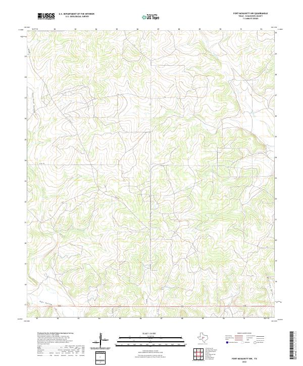 Fort McKavett NW topographic map thumbnail