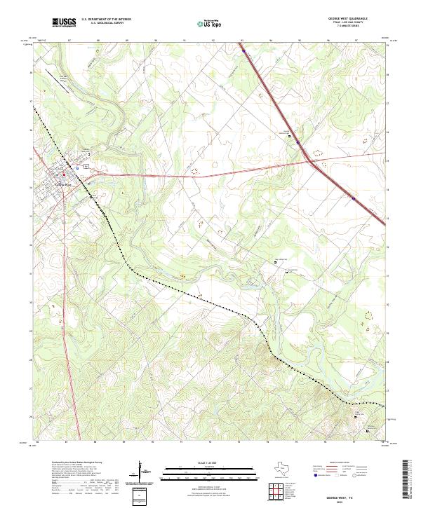 George West 2022 topographic map thumbnail