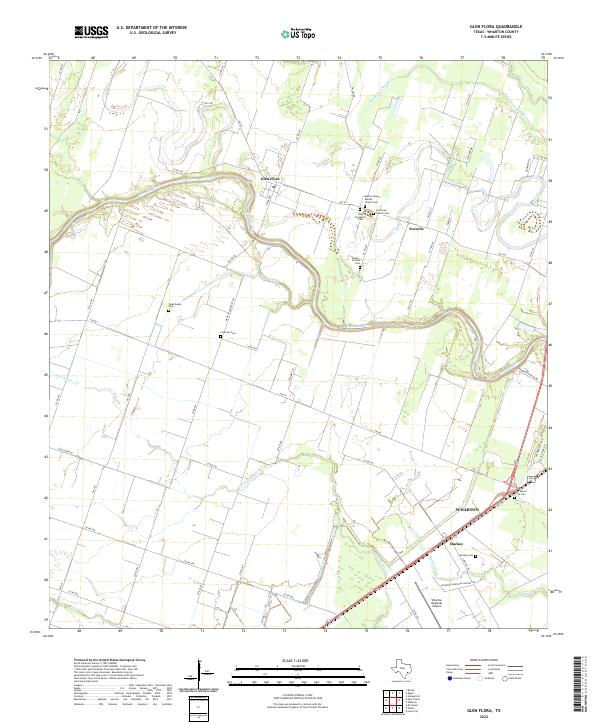 Glen Flora topographic map thumbnail