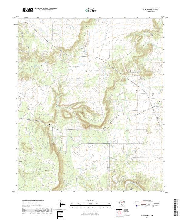 Graford West topographic map thumbnail