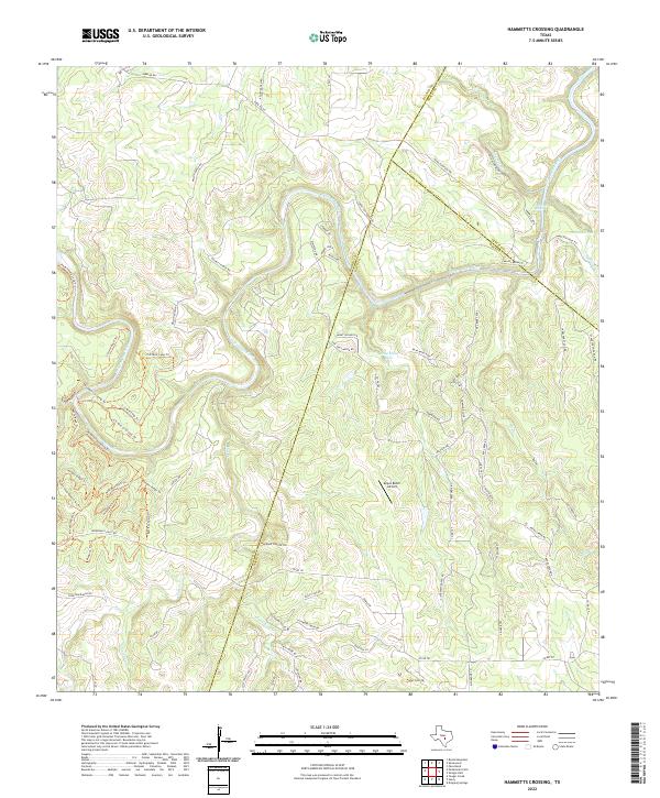 Hammetts Crossing topographic map thumbnail