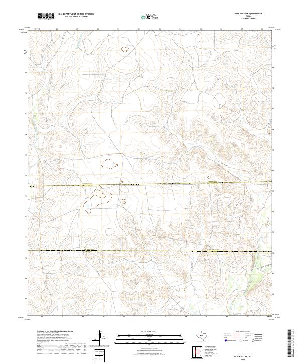 Hay Hollow 2022 topographic map thumbnail