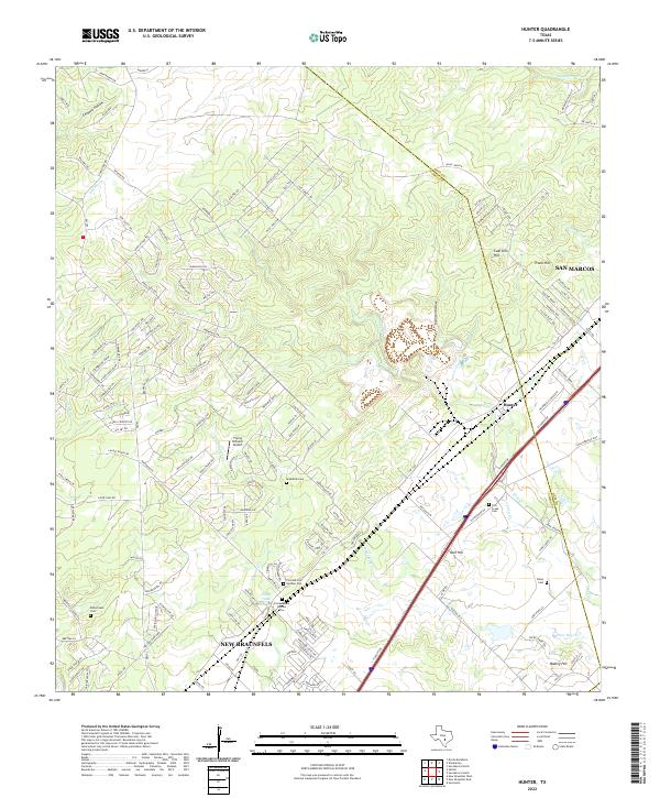 Hunter topographic map thumbnail