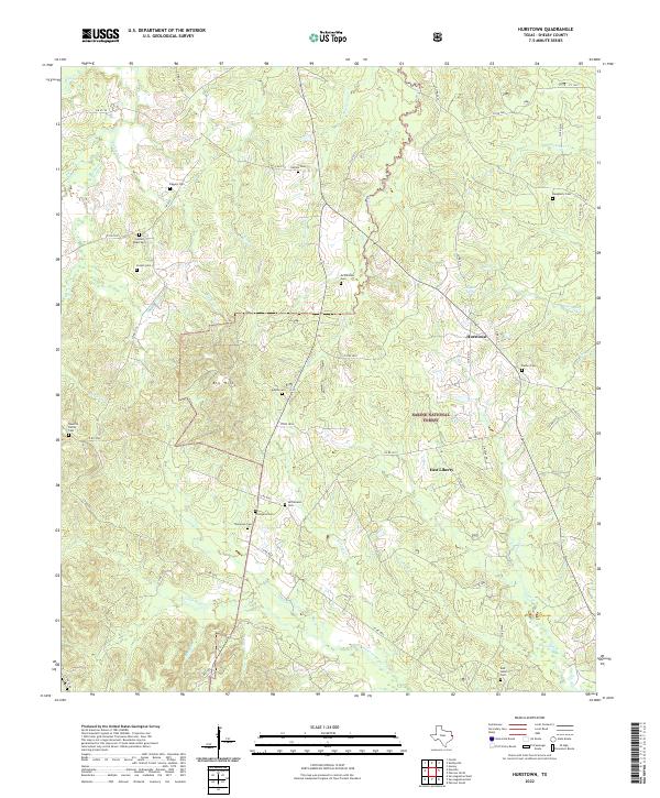 Hurstown topographic map thumbnail