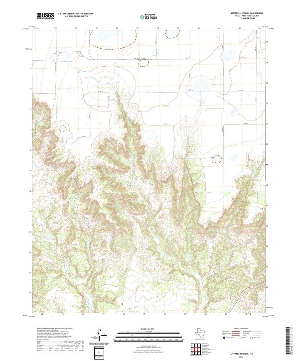 Luttrell Springs topographic map thumbnail