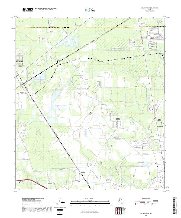 Mauriceville topographic map thumbnail