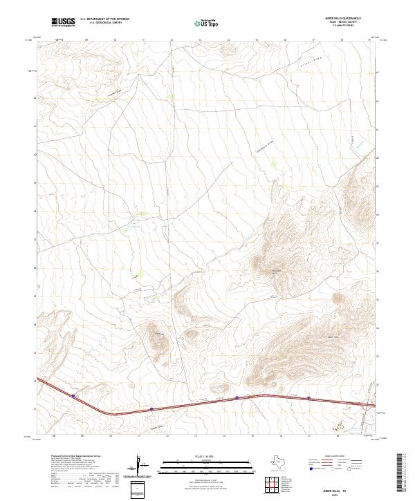 Meier Hills topographic map thumbnail