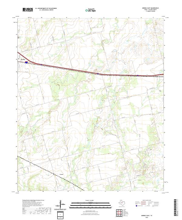 Merkel East 2022 topographic map thumbnail
