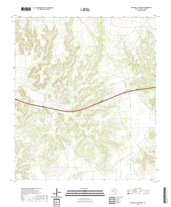 Mitchell Canyon NE topographic map thumbnail