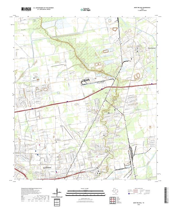 Mont Belvieu topographic map thumbnail