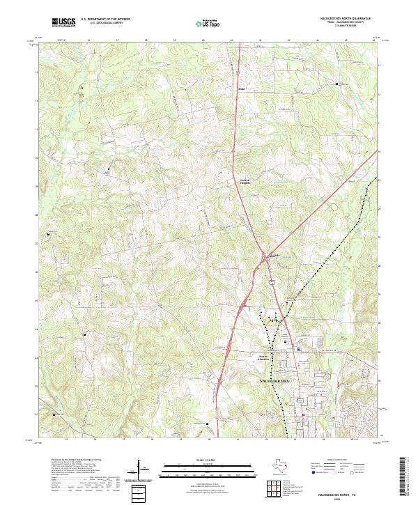 Nacogdoches North topographic map thumbnail