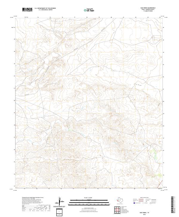 Oak Creek topographic map thumbnail
