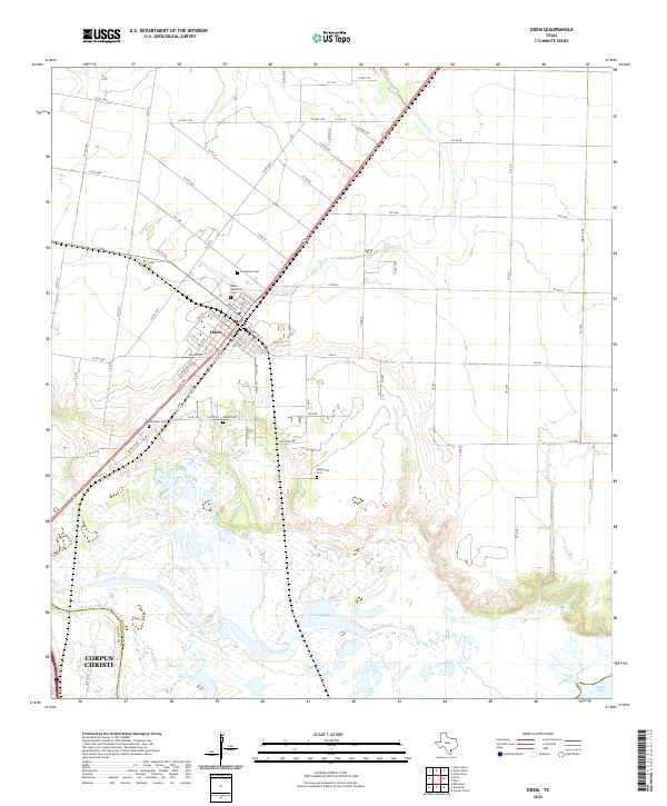 Odem topographic map thumbnail