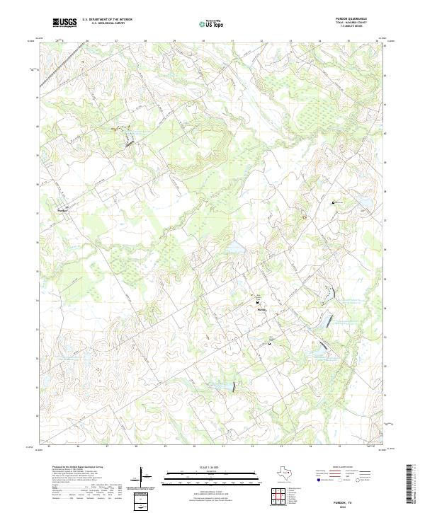 Purdon topographic map thumbnail