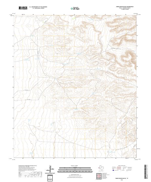 Sneed Mountain NE 2022 topographic map thumbnail