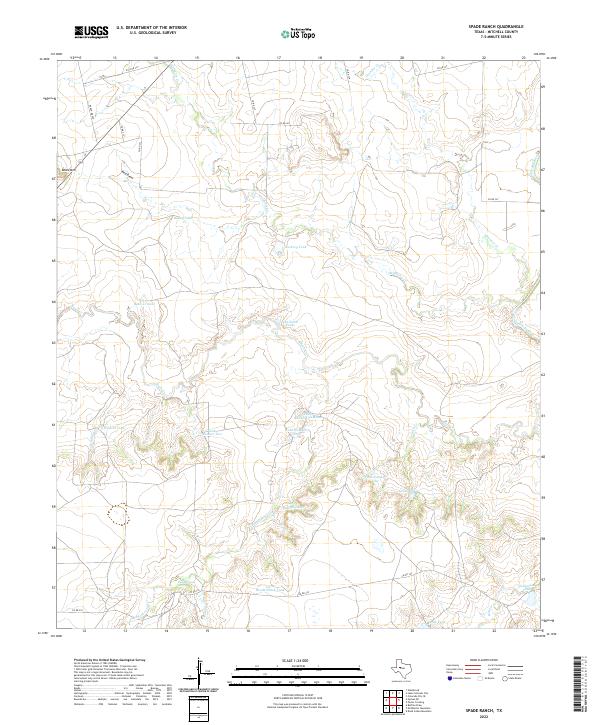 Spade Ranch 2022 topographic map thumbnail