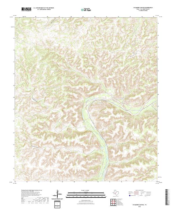 Sycamore Canyon 2022 topographic map thumbnail