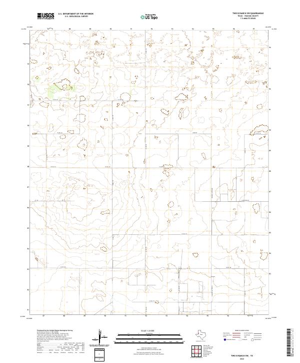 Two B Ranch SW 2022 topographic map thumbnail