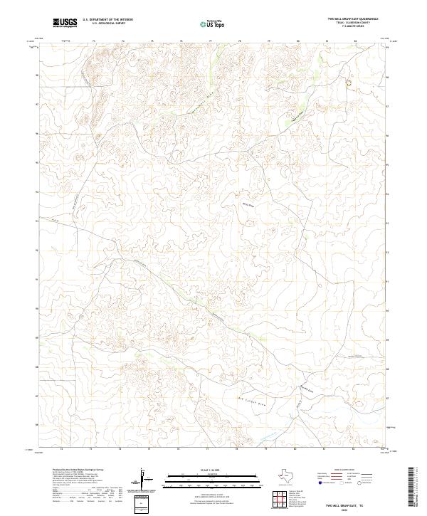 Two Mill Draw East topographic map thumbnail