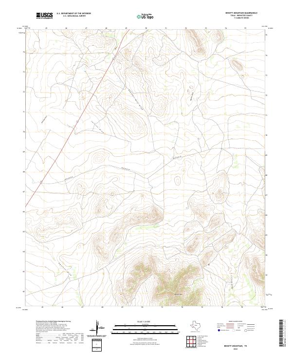 Bissett Mountain topographic map thumbnail