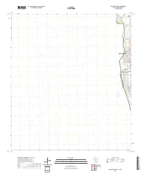 Eagle Pass West topographic map thumbnail