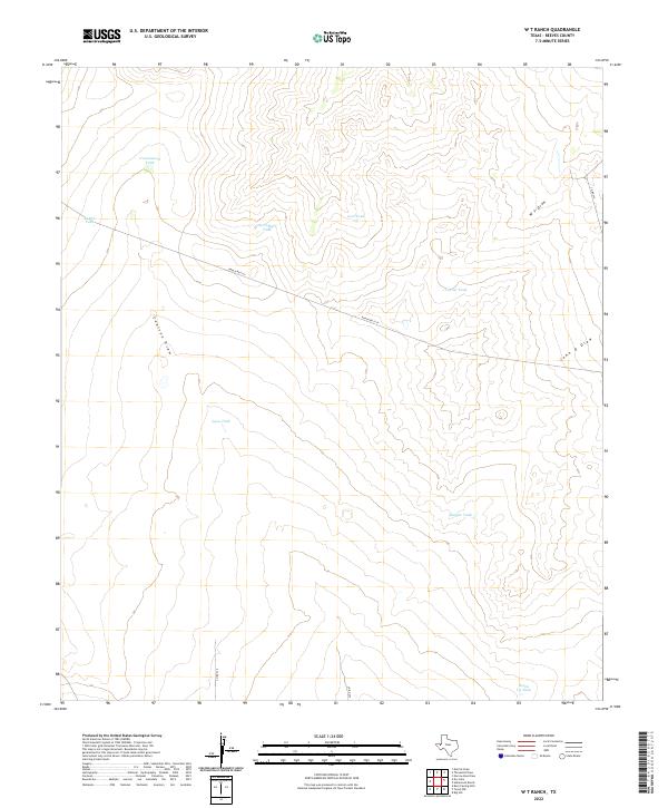 W T Ranch 2022 topographic map thumbnail