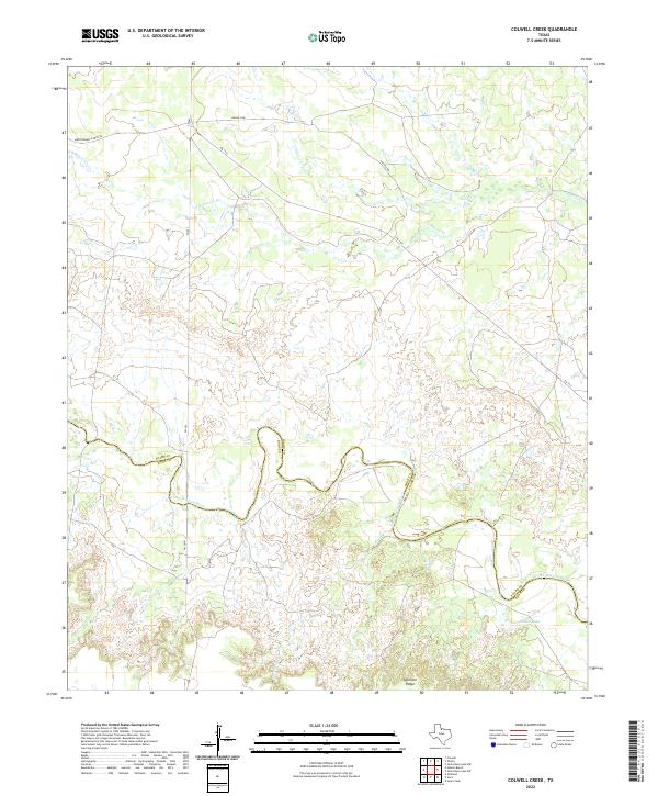 Colwell Creek topographic map thumbnail