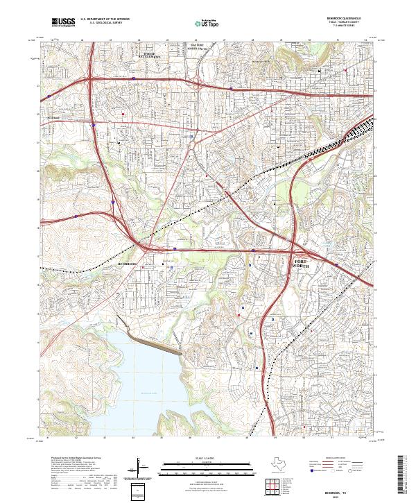 Benbrook topographic map thumbnail