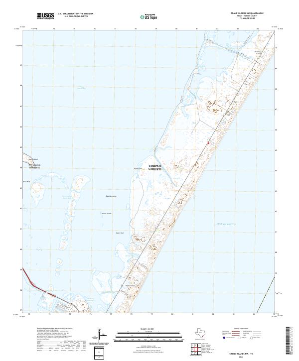 Crane Islands NW 2022 topographic map thumbnail