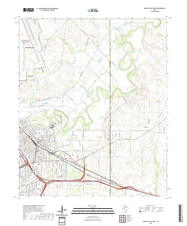 Wichita Falls East topographic map thumbnail