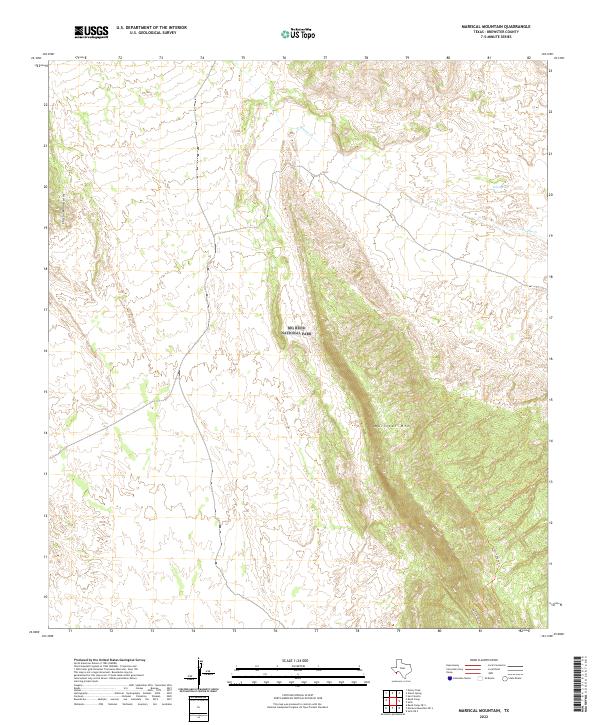 Mariscal Mountain 2022 topographic map thumbnail