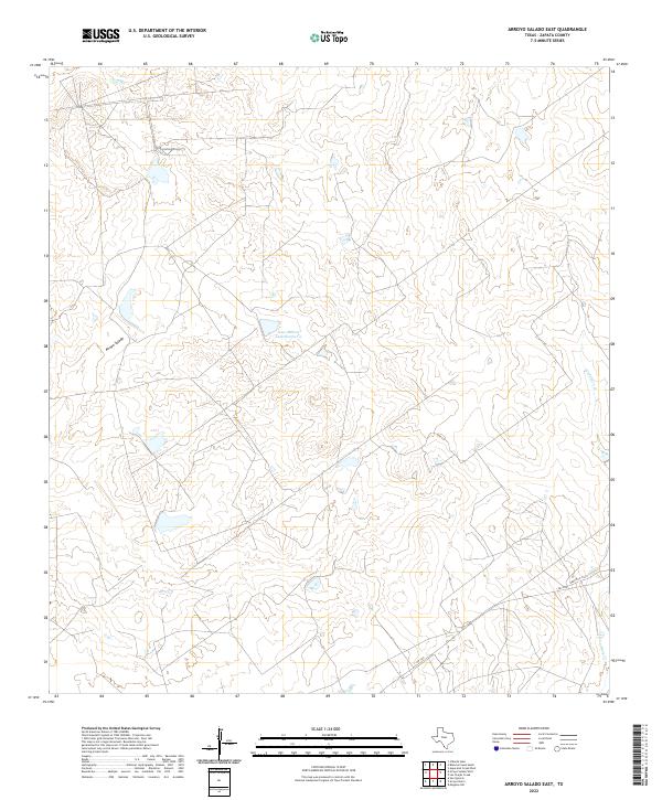 Arroyo Salado East topographic map thumbnail