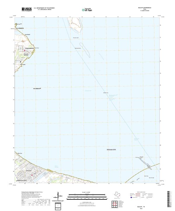 Bacliff topographic map thumbnail
