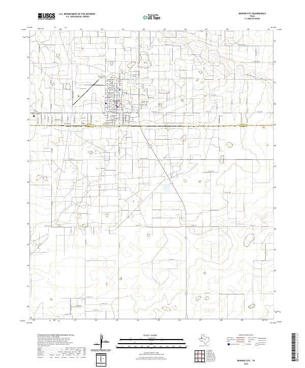 Denver City topographic map thumbnail