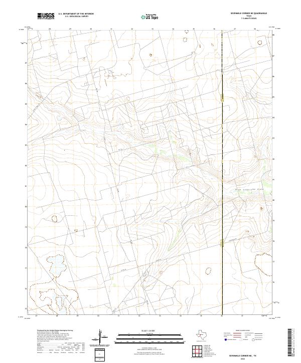 Sevenmile Corner NE 2022 topographic map thumbnail