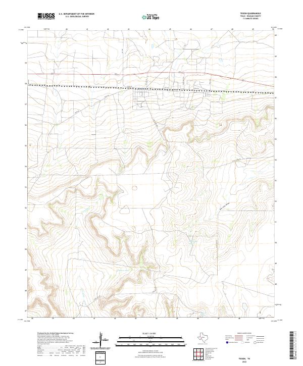 Texon 2022 topographic map thumbnail