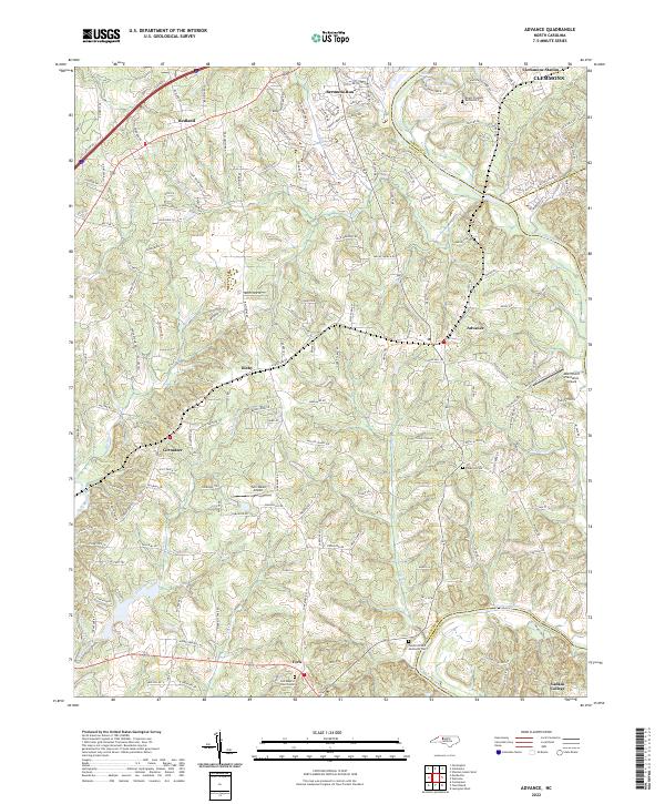Advance topographic map thumbnail
