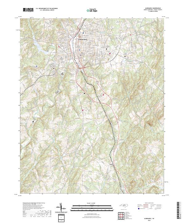Albemarle topographic map thumbnail