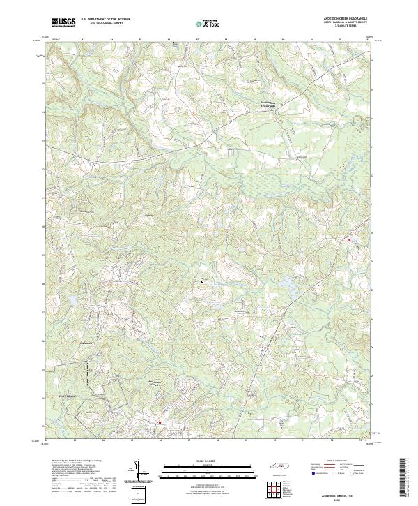 Anderson Creek topographic map thumbnail