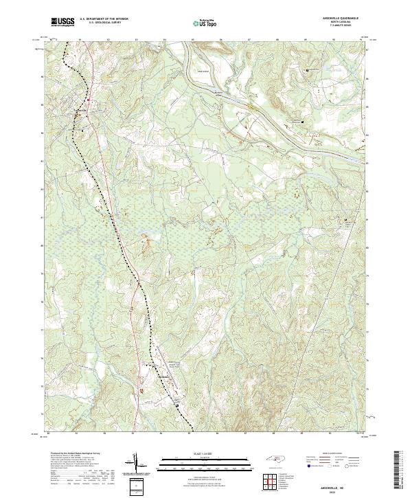 Ansonville topographic map thumbnail