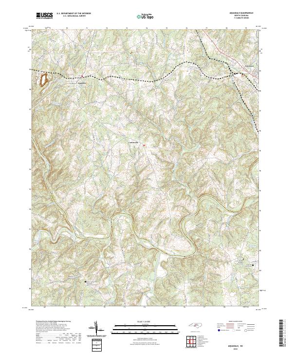 Aquadale topographic map thumbnail