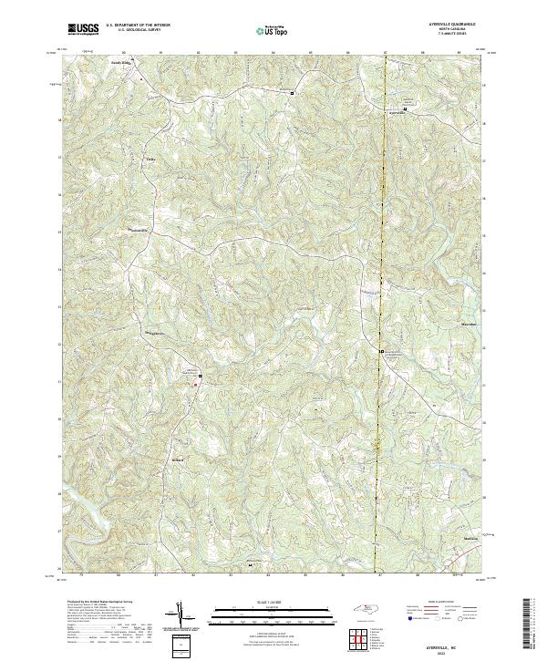 Ayersville topographic map thumbnail