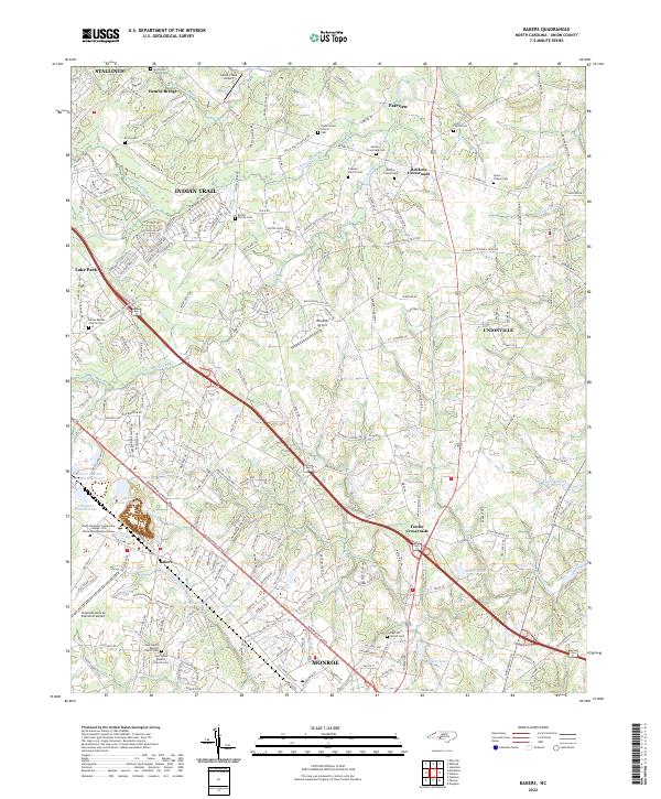 Bakers topographic map thumbnail