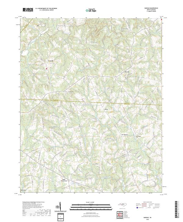 Banoak topographic map thumbnail
